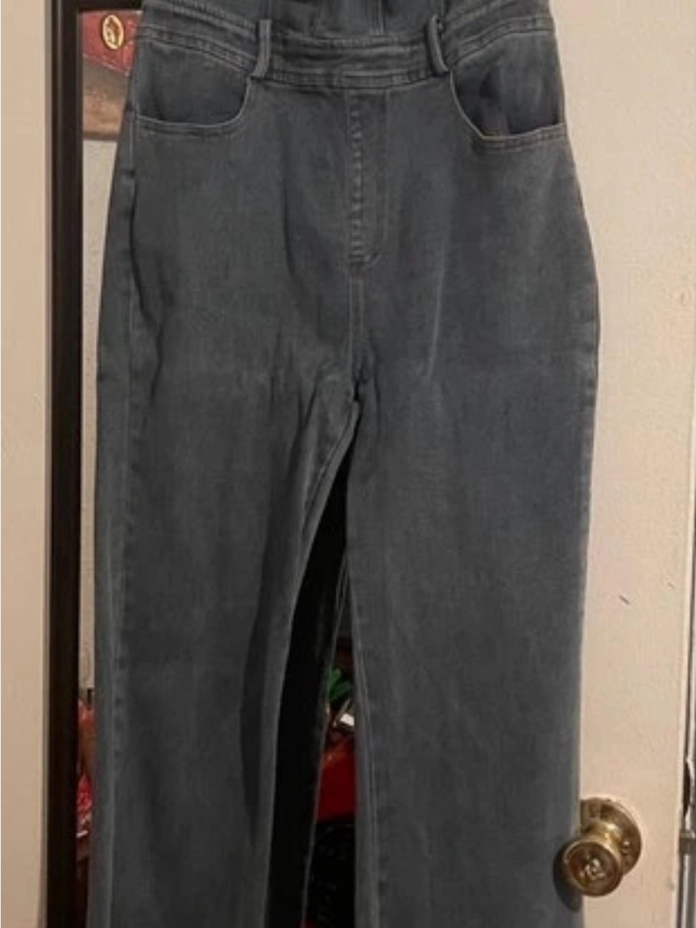 Womens strapless denim jumper